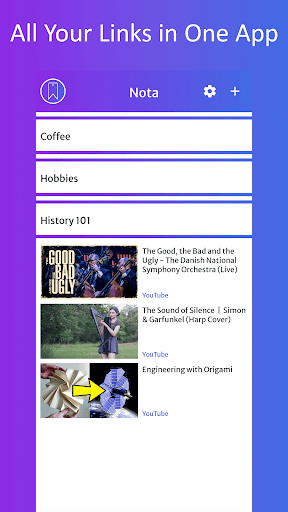 Android application Nota screenshort