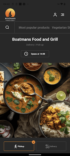 Android application Boatmans Food and Grill screenshort