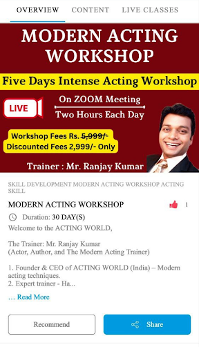 ACTING WORLD Screen 3