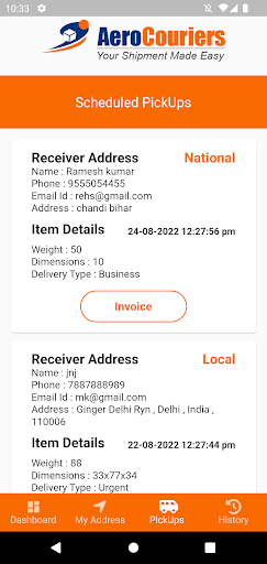 Aero Courier Screen 3