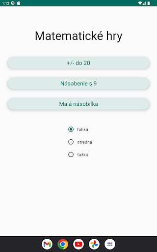 Matematická hra Screen 3