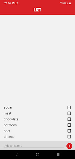 LIZT - Simple Shopping List Screen 2