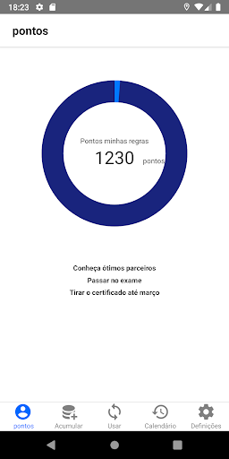 Visualização do aplicativo