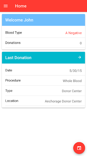Android application Donor Connection screenshort