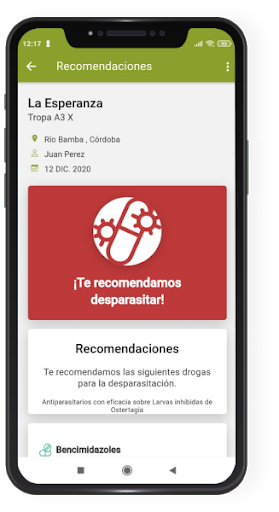 Android application VetParaSite screenshort