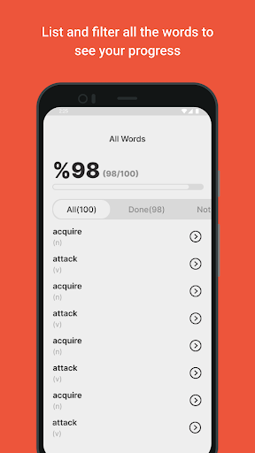 Memorize the 100 Common Words Screen 2