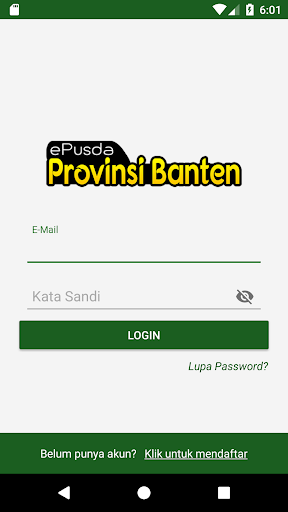 Android application ePusda Provinsi Banten screenshort