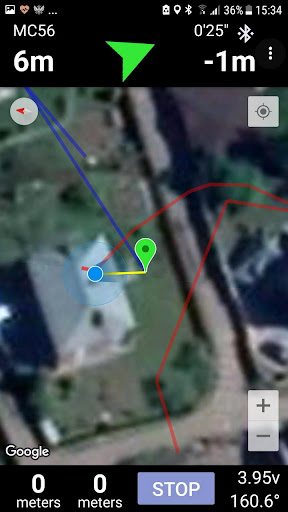Android application Bearing (Azimuth) Navigation screenshort