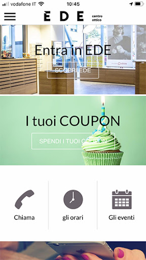 Android application EDE centro ottico screenshort