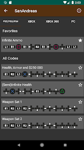 Captura 3 Cheat Codes for Games (Console android