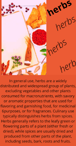 Android application herbs screenshort