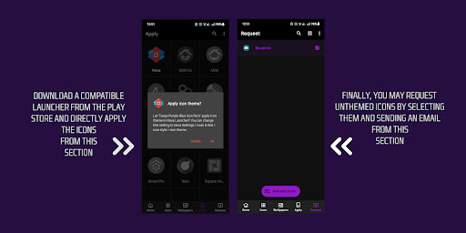 Screenshot of Tango Blue Purple Icon Pack