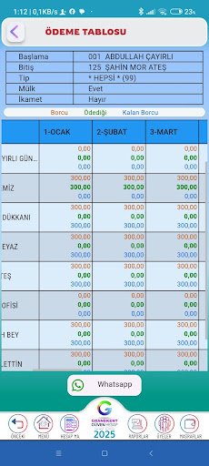 Rota Aidat Yönetimi
