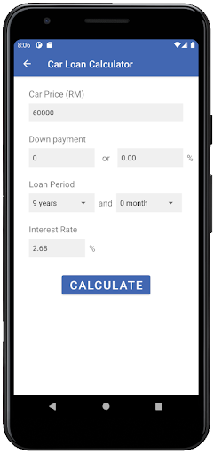 Loan Calculator Malaysia Screen 2