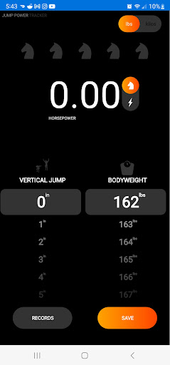 Jump Power Tracker Screen 2