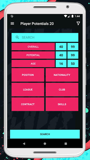 Android application Player Potentials 20 screenshort