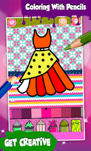 Glitter Dresses Coloring Book For Girls 7.0 screenshots 5