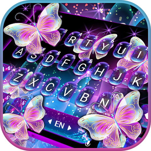 Neon Butterfly Theme Header - AppWisp.com