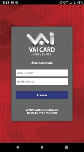 VAI Card Convênios Screen 2