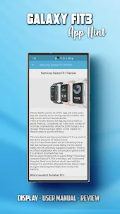 Galaxy Fit3 App Hint