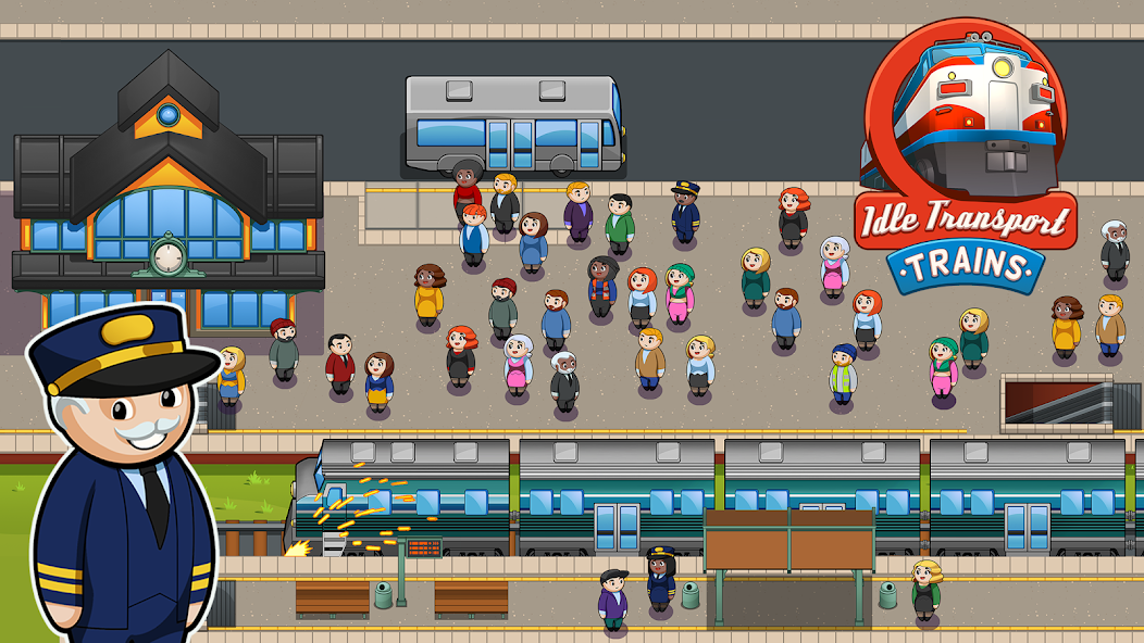 Idle Transport Trains 1.14 APK + Mod (Free purchase / Unlimited money / Unlimited) for Android