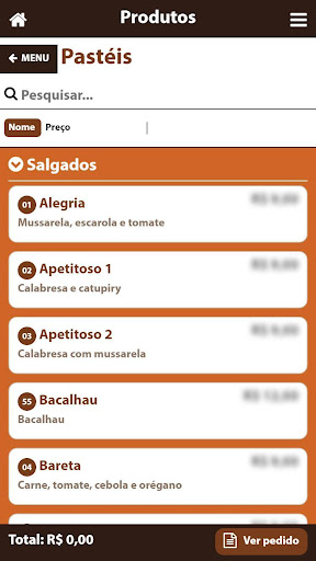 Val Pastéis Delivery Screen 2