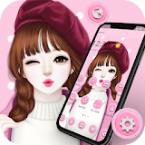 Pink Sweet Girl Love Theme icon