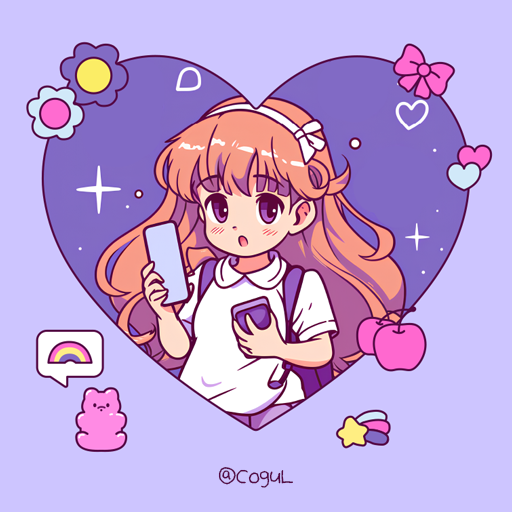 카카오톡 테마 - 하이틴걸_퍼플 logo