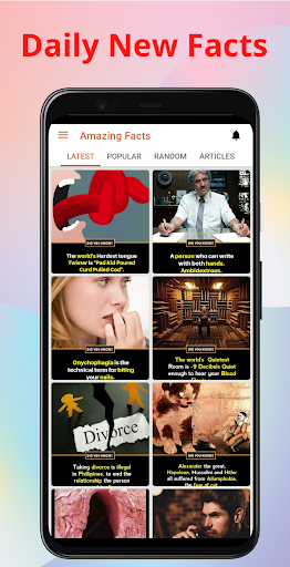 Android application Amazing Facts in English screenshort