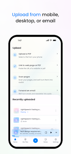 Screenshot of Listening: Text to Speech