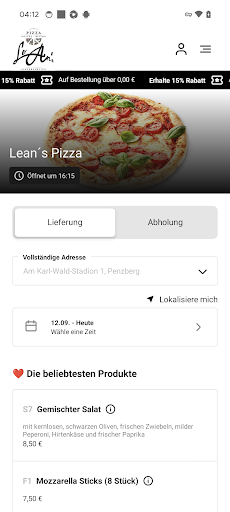 Vista previa de la aplicación