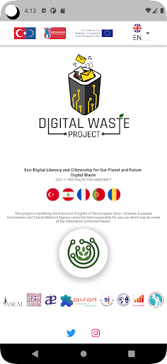 Android application Digital Waste screenshort