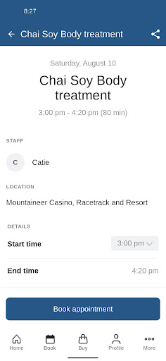 The Spa at Mountaineer Screen 3