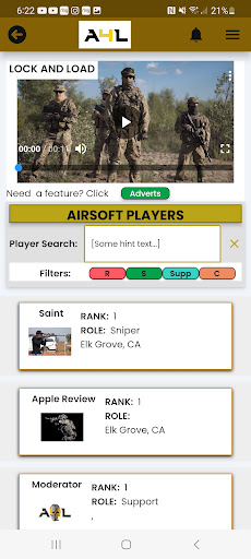 Airsoft 4 Life (A4L) Screen 2