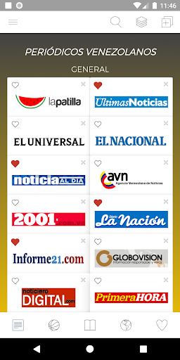 Android application Periódicos Venezolanos screenshort