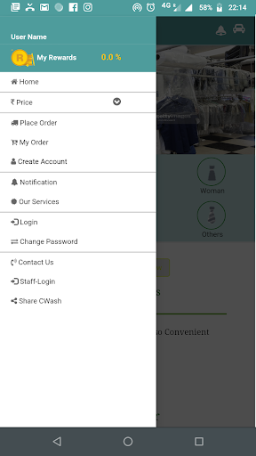 Android application CWash screenshort