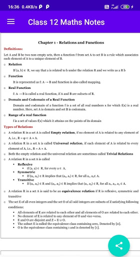 Class 12 Maths Notes Screen 3