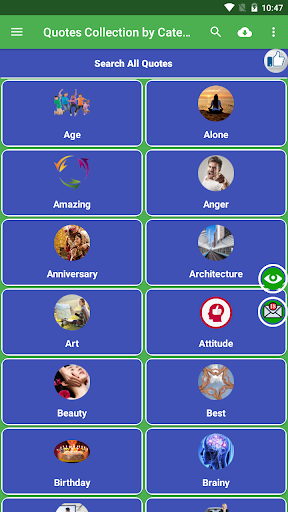 Android application Quotes & Status Collection screenshort