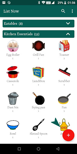 Grocery Shopping List -ListNow Screen 2