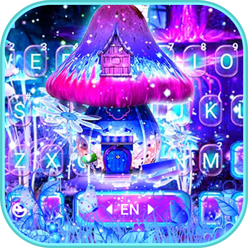 Neon Galaxy Mushroom Keyboard   Icon
