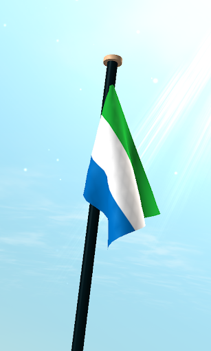 Sierra Leone Flag 3D Wallpaper Screen 3