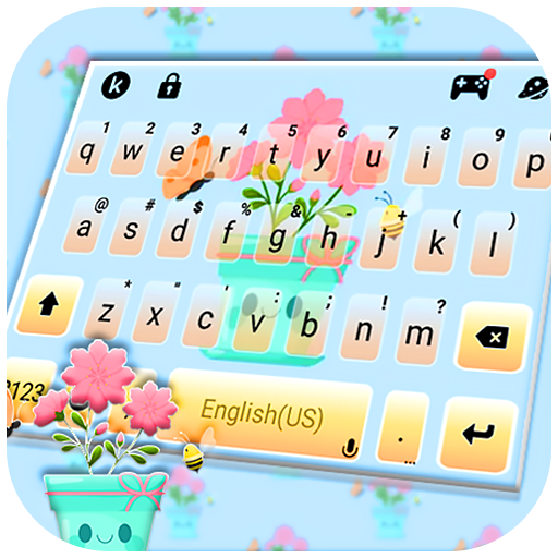 Cute Flower Pot Keyboard Theme logo