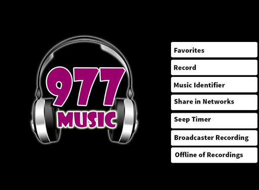 Android application 977 today's hits today s hits screenshort