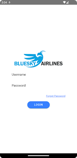 Android application BlueSky Airlines screenshort