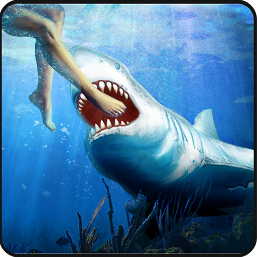 Evil White Shark Survival Game  Icon