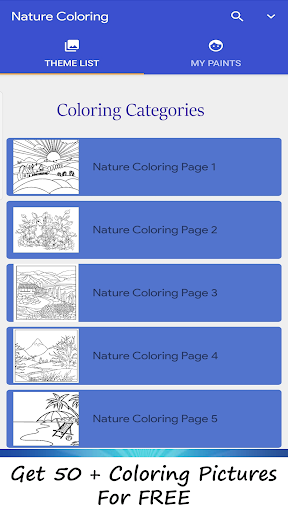 Android application ColorPic: Nature Coloring Book screenshort