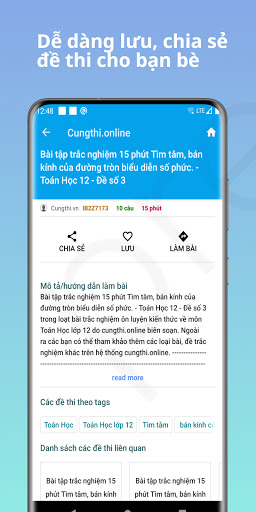 Ôn Thi trắc nghiệm THCS, THPT Screen 3