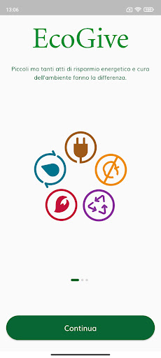 Android application EcoGive screenshort