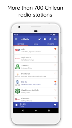 Android application miRadio: FM Radio Chile screenshort