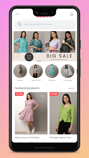 Android application Ozury - Online Shopping App screenshort